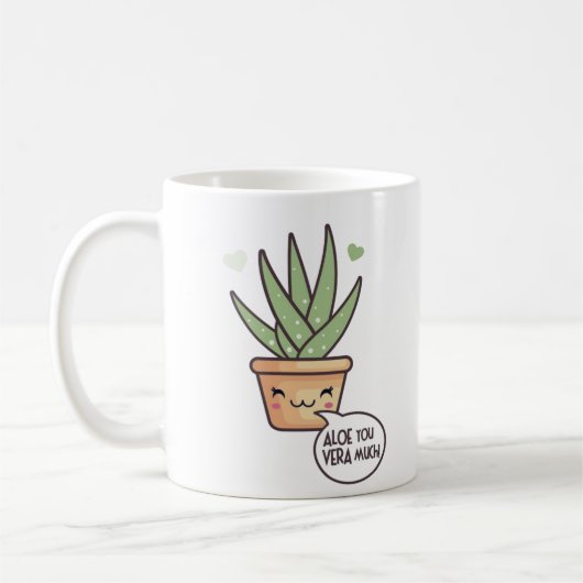 Aloe Sie Vera viel Kaffeetasse (Links)