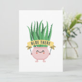 Aloe There Dankeskarte (Stehend Vorderseite)