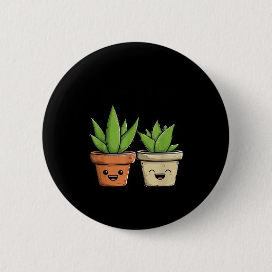 Aloe There Funny Succulent Plant Lover Button (Vorderseite)