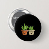 Aloe There Funny Succulent Plant Lover  Button (Vorne & Hinten)