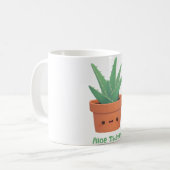 Aloe There, Hello There, Niedlich Aloe Vera Pun Kaffeetasse (Vorderseite Links)