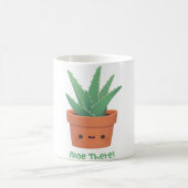 Aloe There, Hello There, Niedlich Aloe Vera Pun Kaffeetasse (Mittel)