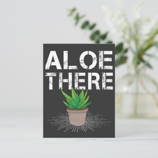Aloe There Kaktus Sukkulent Gartenbau Pflanze Pub Postkarte (Stehend Vorderseite)