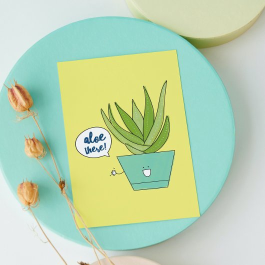 Aloe There | Punny Pflanze Karte