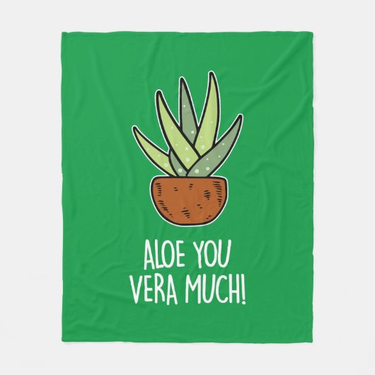 Aloe Vera Fleecedecke (Vorderseite)