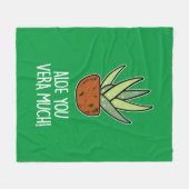 Aloe Vera Fleecedecke (Vorderseite (Horizontal))