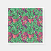 Aloe Vera in Pots Pattern Serviette (Vorderseite)