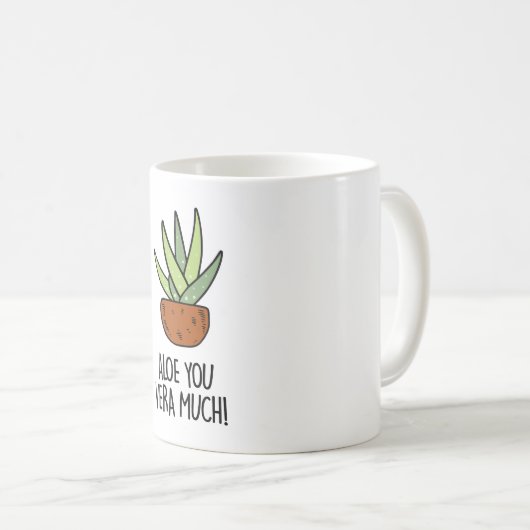 Aloe Vera Kaffeetasse (VorderseiteRechts)