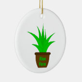 Aloe Vera mit einem Label Keramik Ornament (Rechts)
