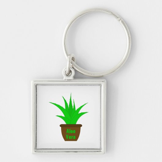 Aloe Vera mit einem Label Schlüsselanhänger (Vorne)