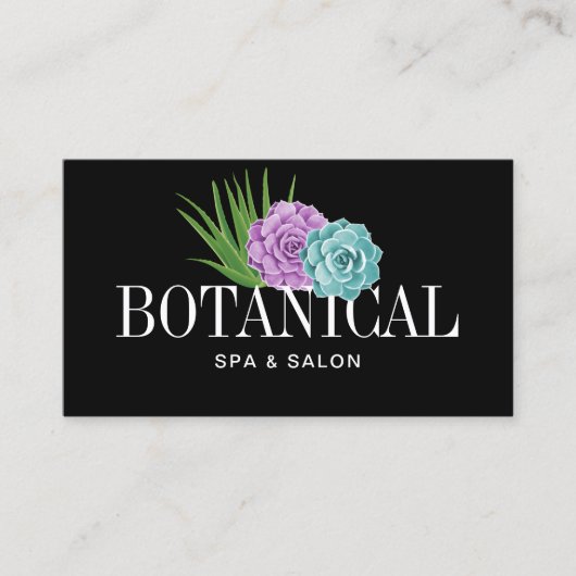 Aloe Vera Natur Salon & Wellness-Center Visitenkarte (Vorderseite)