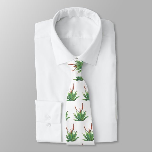 Aloe Vera Pattern Neck Tie Krawatte (Gebunden)