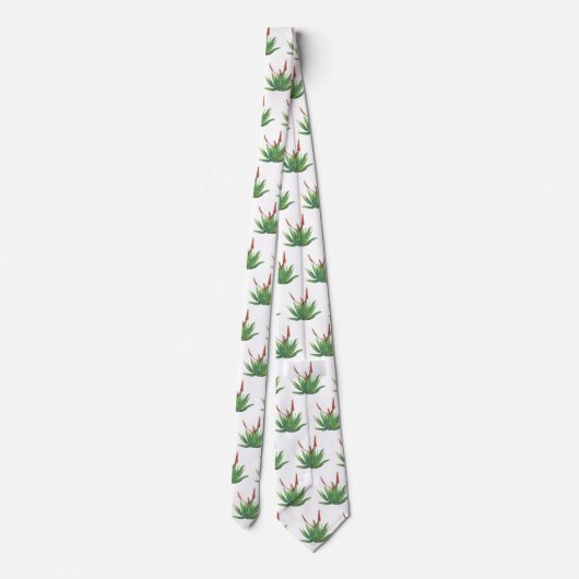 Aloe Vera Pattern Neck Tie Krawatte (Rückseite)