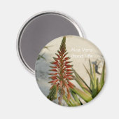 Aloe Vera Pflanze Blume Button Magnet (Vorderseite/Rückseite)