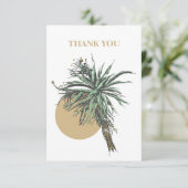 Aloe Vera Pflanze Flat Danke Karte (Stehend Vorderseite)