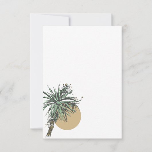 Aloe Vera Pflanze Flat Danke Karte (Rückseite)