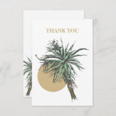 Aloe Vera Pflanze Flat Danke Karte (Vorne/Hinten)