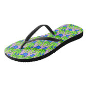 Aloe Vera Pflanze Muster Textil Badesandalen (Schrägansicht)