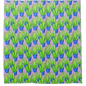 Aloe Vera Pflanze Muster Textil Duschvorhang (Vorderseite)
