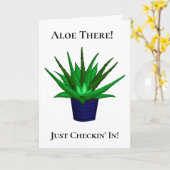 Aloe Vera Pun | Freundschaft I Miss You Karte (Gelbe Blume)