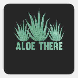 Aloe Vera Pun Pflanze Frauen Sukkuline Quadratischer Aufkleber