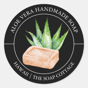 Aloe Vera Soap-Etikett Runder Aufkleber
