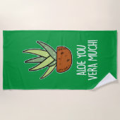 Aloe Vera Strandtuch (Vorderseite)