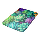 Aloe Vera Succulents Sage Green Badematte (Schrägansicht)