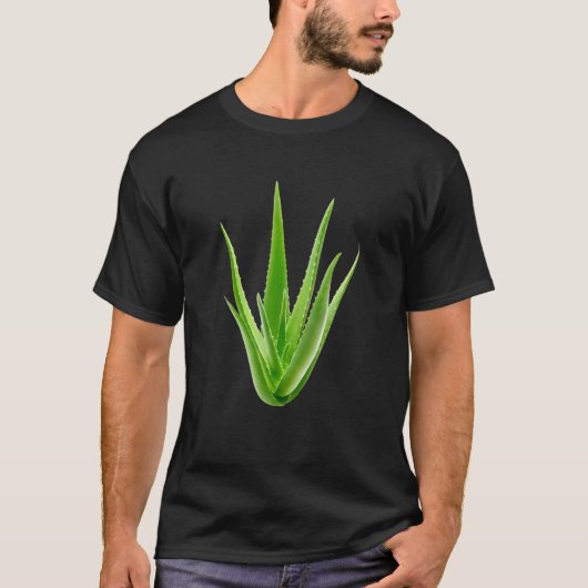 Aloe Vera Sukkulente Pflanze T-Shirt (Vorderseite)