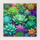 Aloe Vera und Succulents Collage Puzzle (Vertikal)