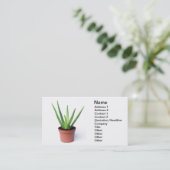Aloe Vera Visitenkarte (Stehend Vorderseite)