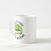 Aloe You Vera Funny Pflanze Puff Kaffeetasse (Vorderseite Links)