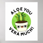 Aloe You Vera Funny Pflanze Puff Poster (Vorne)