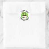 Aloe You Vera Funny Pflanze Puff Runder Aufkleber (Tasche)