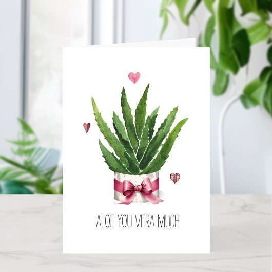 Aloe you Vera Much Liebe Pun Valentine's Day Karte