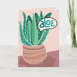 Aloe you Vera Much Pun Liebe Grußkarte Karte