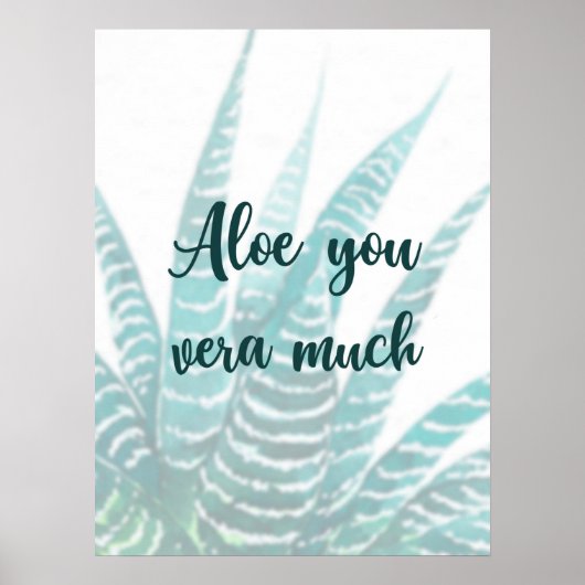 Aloe you Vera viel pudelndes botanisches Poster (Vorne)