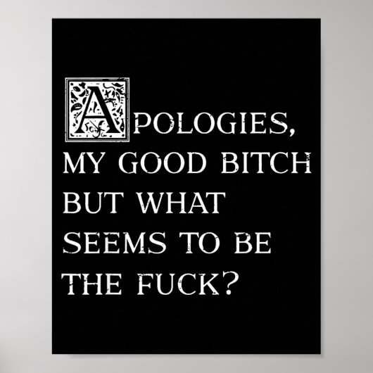 Alogies My Good But What Seems To Be The For  Poster (Vorne)