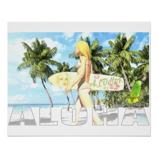 Aloha 01 Glossy Poster (Vorderseite)