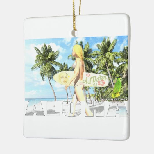 Aloha 01 keramikornament (Links)