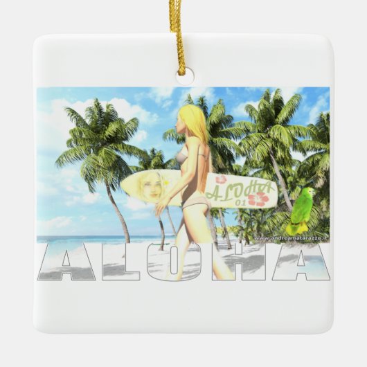 Aloha 01 keramikornament (Vorderseite)