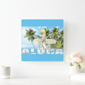 Aloha 01 quadratische wanduhr (Zuhause)