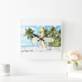 Aloha 01 quadratische wanduhr (Zuhause)