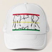 Aloha 24 Rasta Trucker Hat White Truckerkappe (Vorderseite)