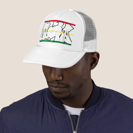 Aloha 24 Rasta Trucker Hat White Truckerkappe (Beispiel)