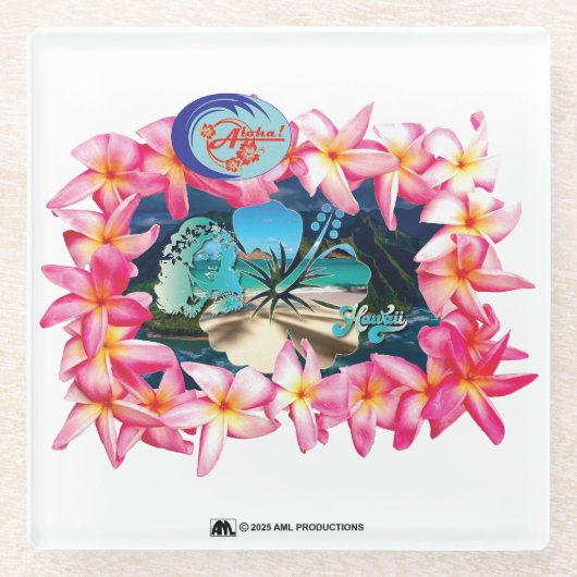 ALOHA 2 12 GLASUNTERSETZER (Vorderseite)