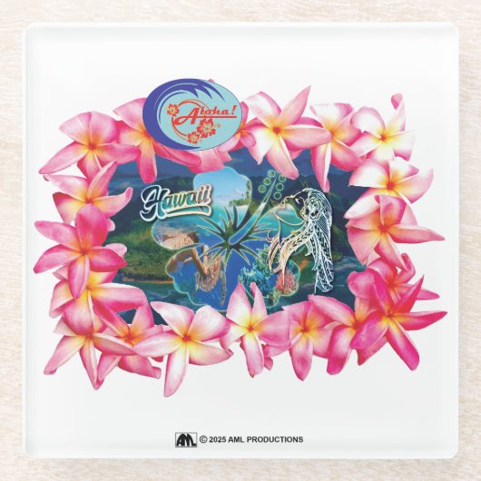 ALOHA 2 8 GLASUNTERSETZER (Vorderseite)