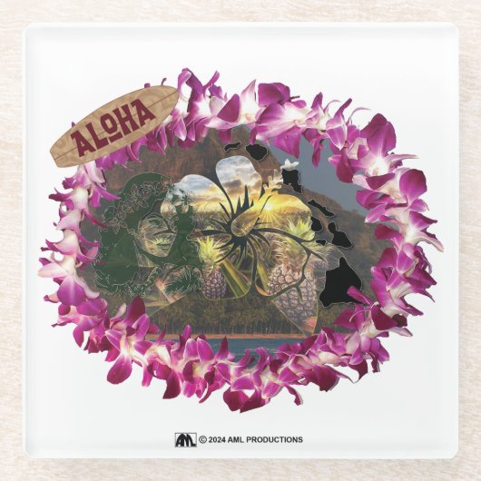 ALOHA 33 VERSION 1 GLASUNTERSETZER (Vorderseite)