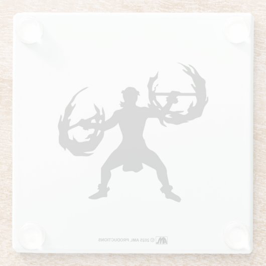 ALOHA 3 Hula Man Fire Dancer Glasuntersetzer (Rückseite)