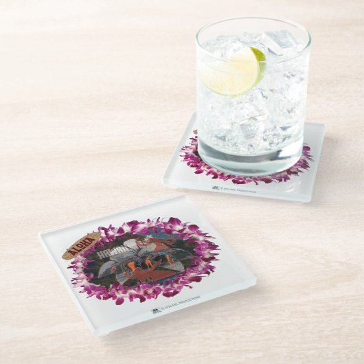 ALOHA 41 GLASUNTERSETZER (Schrägansicht)